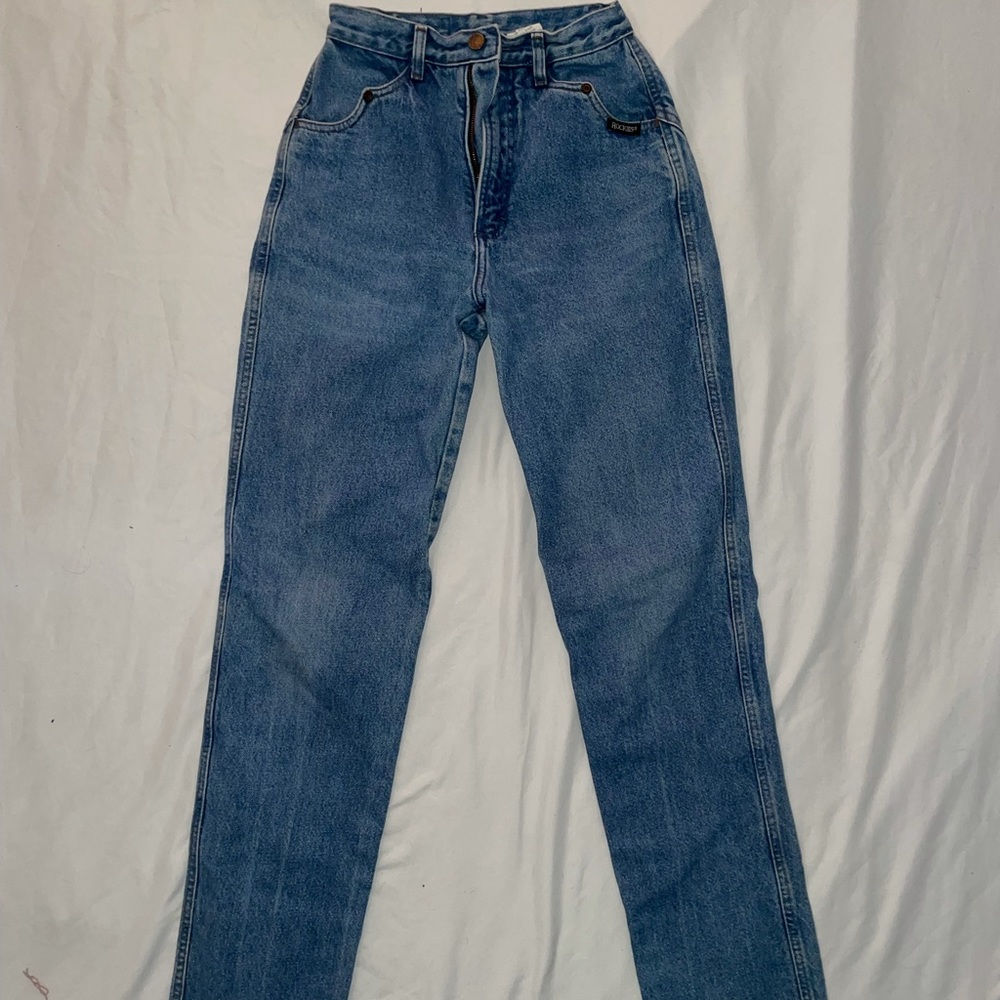 Vintage high rise rocky straight cut jeans